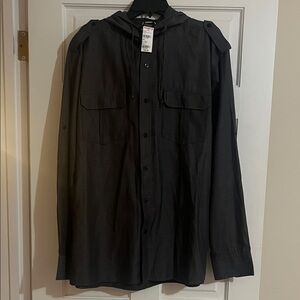 Brand New Burnside men’s shirt with hoodie